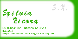 szilvia nicora business card